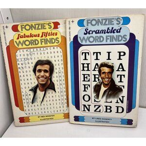Vintage Fonzie’s Happy Days  Scrambled Word Finds Fabulous Fifties Books Unused